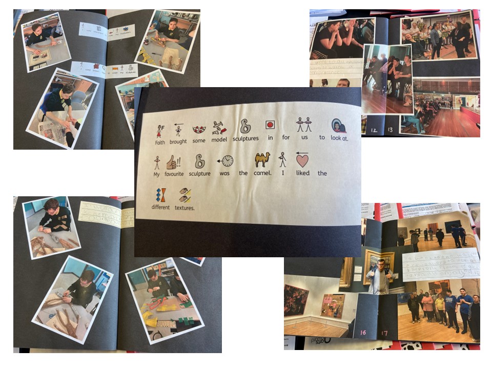 examples of children's art logs created for Brand New World project